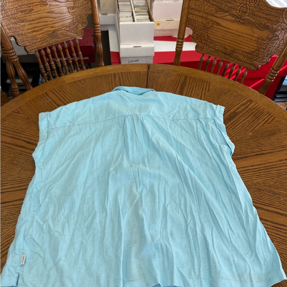 Orvis Light Blue Button-Up Shirt - Picture 6 of 6